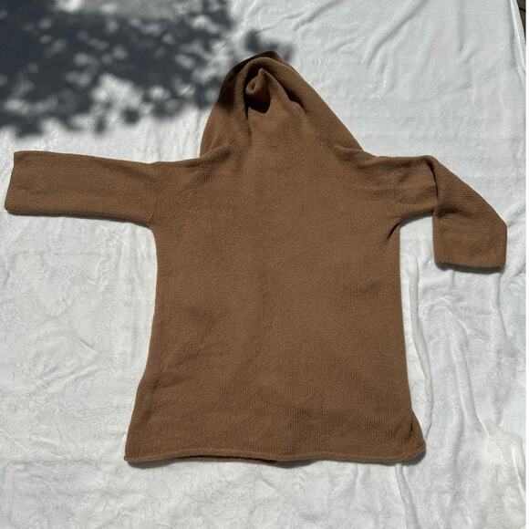 Lauren Manoogian Capote Alpaca Wool Coat Coatigan Hooded Sweater Cardigan Camel - Picture 4 of 16